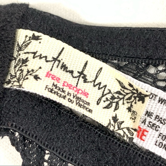 NWT Free People Black Bra Lace Plunge Size 32B - Picture 6 of 11